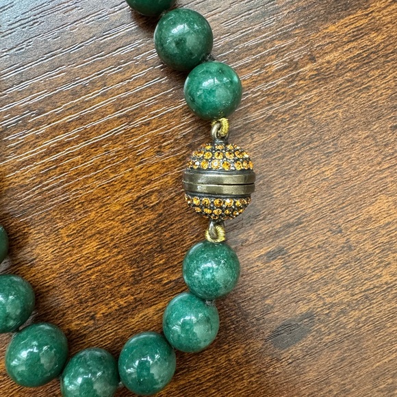 Heidi Daus Green Beaded Tassel Necklace - Picture 4 of 7